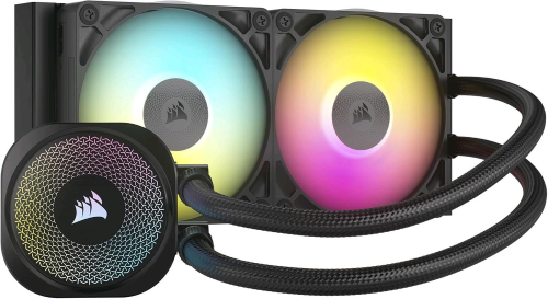 CORSAIR ICUE LINK TITAN 240 RX RGB CPU LIQUID COOLER INTEL DUAL FAN 240mm 1851/1700 AMD AM5/AM4 NERO